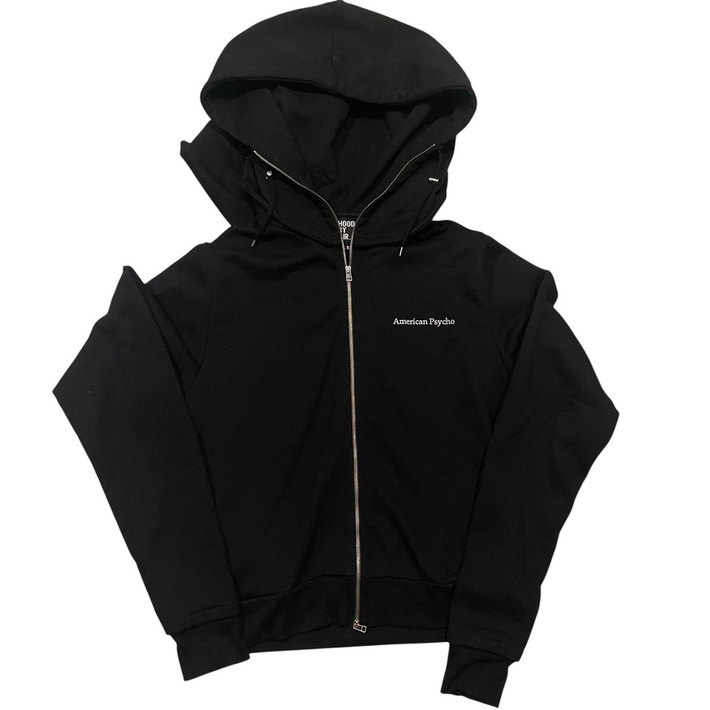 American Psycho Hood By Air Hoodie Full Zip Rare Mens XL Black Movie Promo